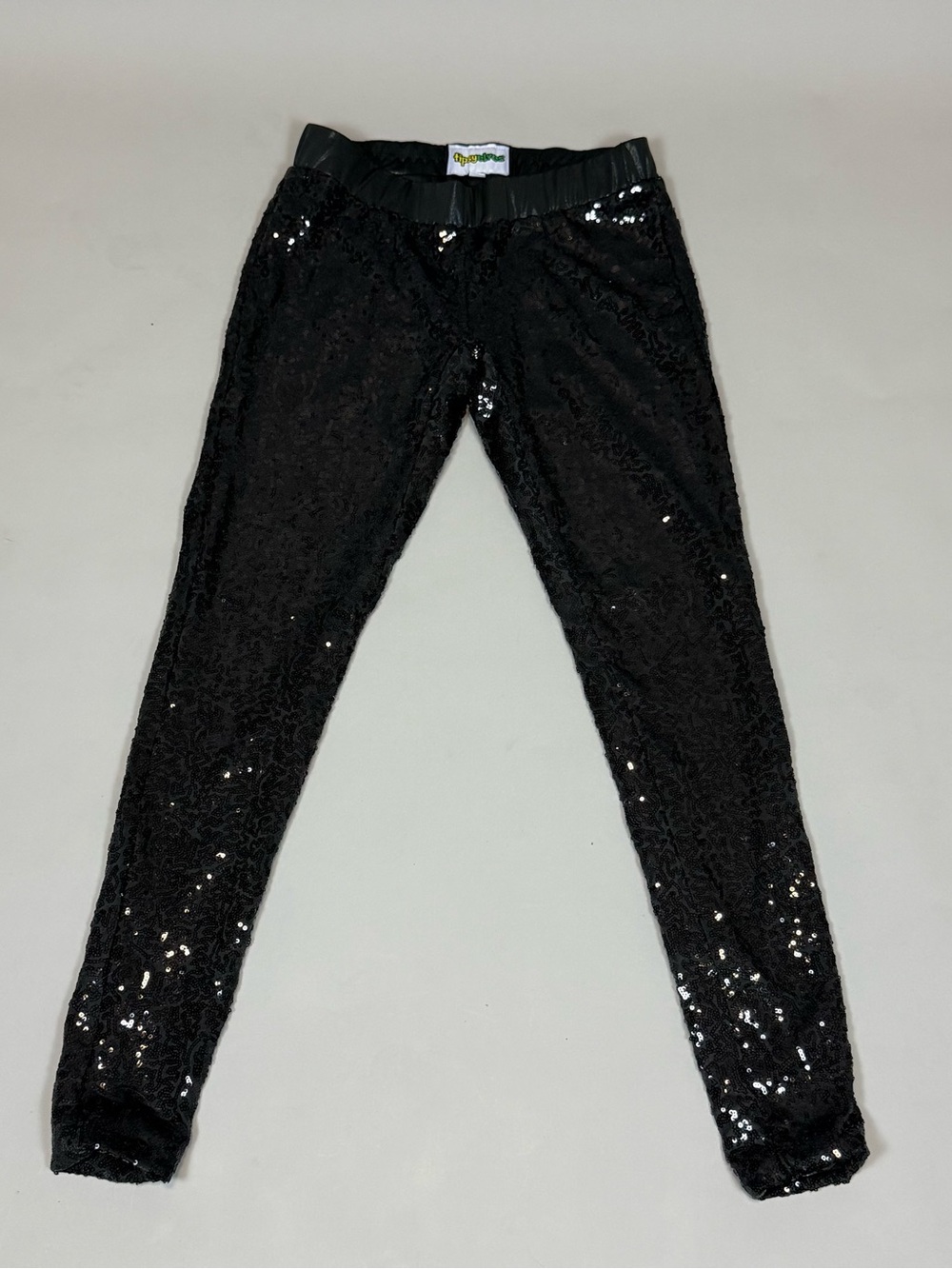 Tipsy Elves Black Sequin Leggings Pants Women’s Size Small